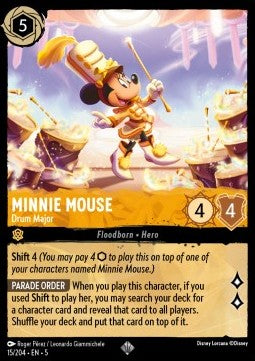 Minnie Maus - Tambourmajorin 5SSK-15 Super Rare Near Mint Deutsch