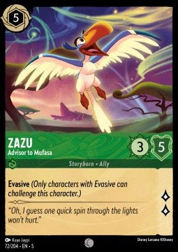 Zazu - Mufasas Berater 5SSK-72 Common Near Mint Deutsch Foil