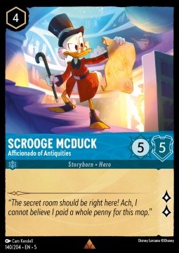 Scrooge McDuck - Afficionado of Antiquities 5SSK-140 Rare Excellent Englisch