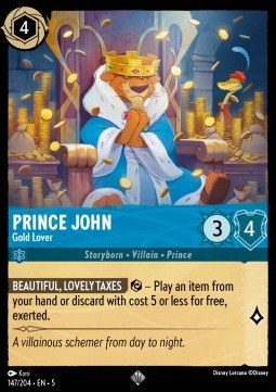 Prince John - Gold Lover 5SSK-147 Super Rare Near Mint Englisch