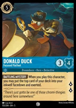 Donald Duck - Konzentrierter Plattfuß 5SSK-155 Common Near Mint Deutsch Foil