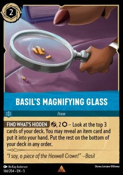 Basil's Magnifying Glass 5SSK-166 Rare Excellent Englisch Foil