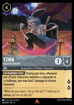 Yzma - Unjustly Treated 5SSK-184 Rare Excellent Englisch