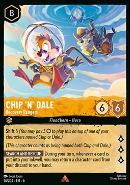 Chip 'n' Dale - Recovery Rangers 6AZS-14 Rare Excellent Englisch Foil