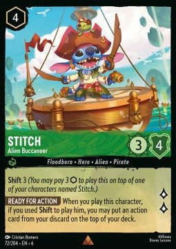 Stitch - Alien-Seeräuber 6AZS-72 Rare Near Mint Deutsch Foil