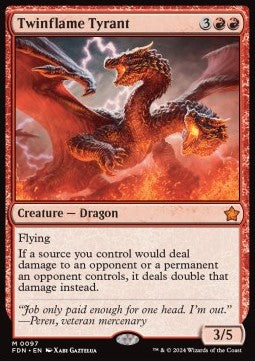Twinflame Tyrant FDN-97 Mythic Near Mint Englisch Foil