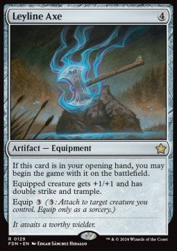 Leyline Axe FDN-129 Rare Near Mint Englisch Foil