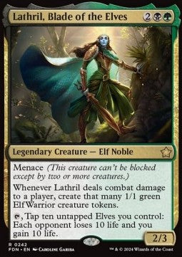 Lathril, Blade of the Elves FDN-242 Rare Excellent Englisch Foil