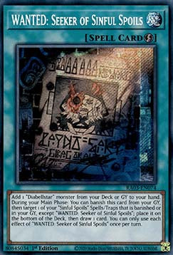 GESUCHT: Sündhafte Beutesucherin RA03-DE074 Secret Rare Excellent Deutsch 1. Auflage