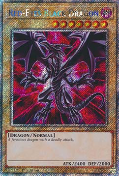 Rotäugiger schwarzer Drache (V.1) RA03-081 Platinum Secret Rare Near Mint Deutsch 1. Auflage