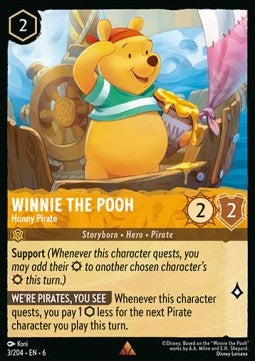 Winnie Puuh - Honigpirat 6AZS-3 Rare Near Mint Deutsch Foil