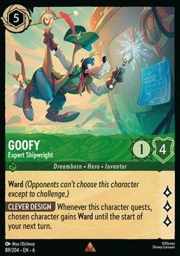 Goofy - Schiffbauexperte 6AZS-89 Rare Near Mint Deutsch Foil
