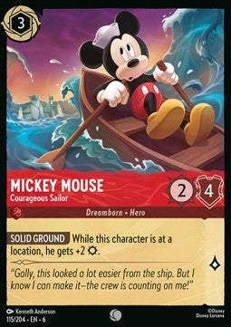 Mickey Mouse - Courageous Sailor 6AZS-115 Common Excellent Englisch Foil
