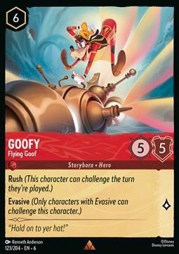 Goofy - Fliegender Goof 6AZS-123 Rare Near Mint Deutsch Foil