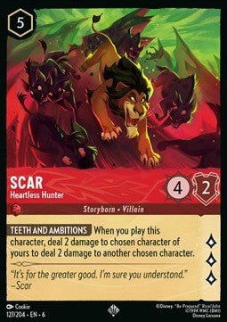 Scar - Heartless Hunter 6AZS-127 Super Rare Excellent Englisch