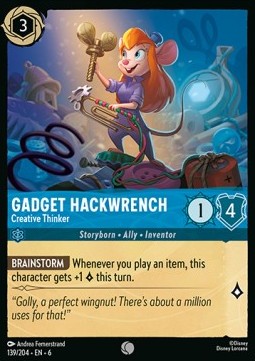Gadget Hackwrench - Creative Thinker 6AZS-139 Common Excellent Englisch Foil