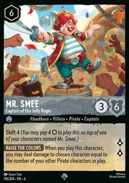 Mr. Smee - Captain of the Jolly Roger 6AZS-176 Super Rare Excellent Englisch