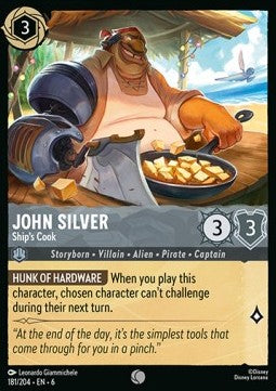 John Silver - Schiffskoch 6AZS-181 Common Near Mint Deutsch Foil