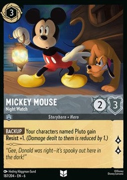 Micky Maus - Nachtwächter 6AZS-187 Uncommon Near Mint Deutsch Foil