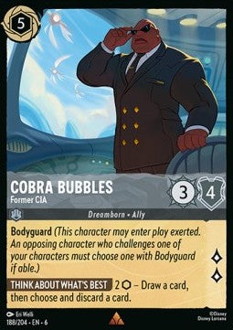 Cobra Bubbles - Former CIA 6AZS-188 Rare Excellent Englisch