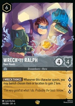 Wreck-It Ralph - Ham Hands 6AZS-190 Legendary Excellent Englisch