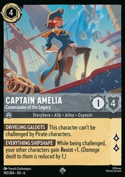 Käpt'n Amelia - Kommandantin der Legacy 6AZS-192 Super Rare Near Mint Deutsch Foil