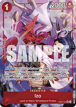Izo (OP03-003) (V.4) PRB01 Alternate Art Near Mint Englisch