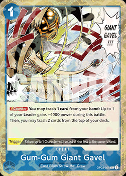 Gum-Gum Giant Gavel (OP03-055) (V.2) PRB01 Common Near Mint Englisch