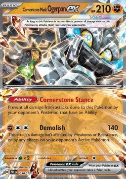 Fundamentmaske Ogerpon ex PRE-058 Double Rare Excellent Deutsch