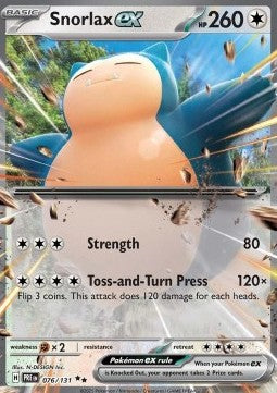 Snorlax ex PRE-076 Double Rare Near Mint Englisch