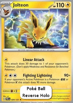 Jolteon xPRE-029 Rare Excellent Englisch Reverse Holo