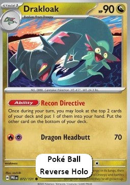 Drakloak xPRE-072 Common Excellent Englisch Reverse Holo