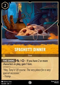 Spaghetti Dinner 7ARI-42 Common Excellent Englisch Foil