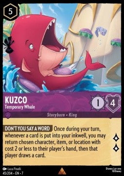 Kuzco - Temporary Whale 7ARI-45 Rare Light Played Englisch
