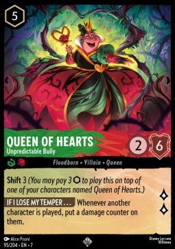 Queen of Hearts - Unpredictable Bully 7ARI-95 Super Rare Excellent Englisch