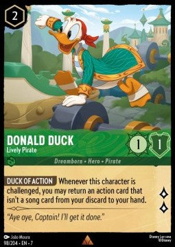 Donald Duck - Lively Pirate 7ARI-98 Rare Excellent Englisch
