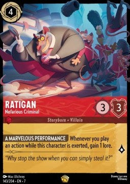 Ratigan - Nefarious Criminal 7ARI-143 Legendary Near Mint Englisch