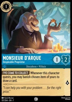 Monsieur D'Arque - Verachtenswerter Inhaber 7ARI-157 Common Near Mint Deutsch Foil