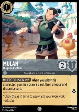 Mulan - Disguised Soldier 7ARI-193 Common Excellent Englisch Foil