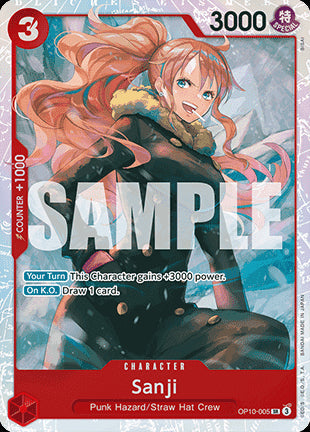 Sanji (OP10-005) (V.1) OP10 Super Rare Near Mint Englisch