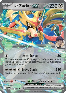 Hops Zacian ex JTG-111 Double Rare Boosterfrisch Deutsch
