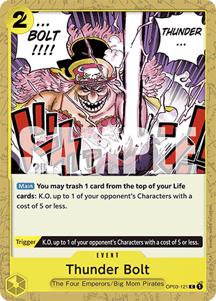 Thunder Bolt (OP03-121) (V.1) PRB01 Common Near Mint Englisch