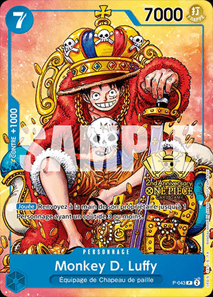 Monkey.D.Luffy (P-043) (V.3) P Promo Near Mint Englisch