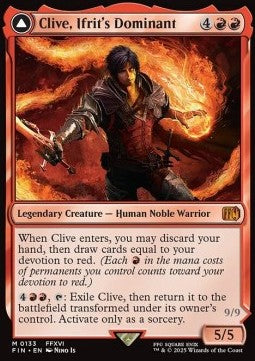 Clive, Ifrit's Dominant // Ifrit, Warden of Inferno FIN-133 Mythic Near Mint Deutsch