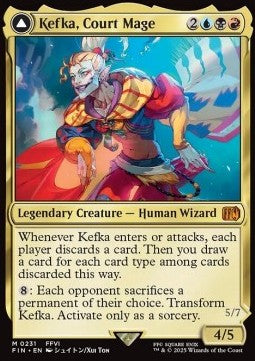 Kefka, Court Mage // Kefka, Ruler of Ruin FIN-231 Mythic Near Mint Englisch
