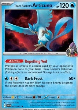 Team Rocket's Articuno DRI-051 Rare Near Mint Englisch