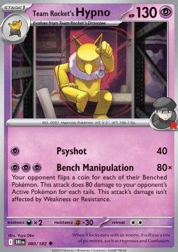 Team Rockets Hypno DRI-080 Uncommon Near Mint Deutsch Reverse Holo