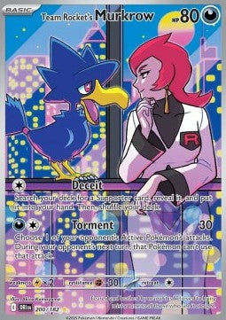 Team Rocket's Murkrow DRI-200 Illustration Rare Excellent Englisch