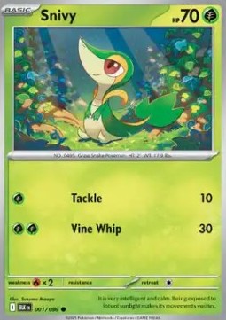 Snivy BLK-001 Common Near Mint Englisch