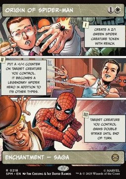 Origin of Spider-Man XSPM-218 Rare Excellent Englisch Foil